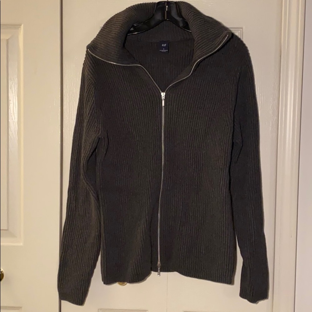 NWOT Gap men’s grey zip up sweater